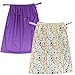 Teamoy (2 Pack) Reusable Pail Liner for Cloth Diaper/Dirty Diapers Wet Bag, Jungle+Purple