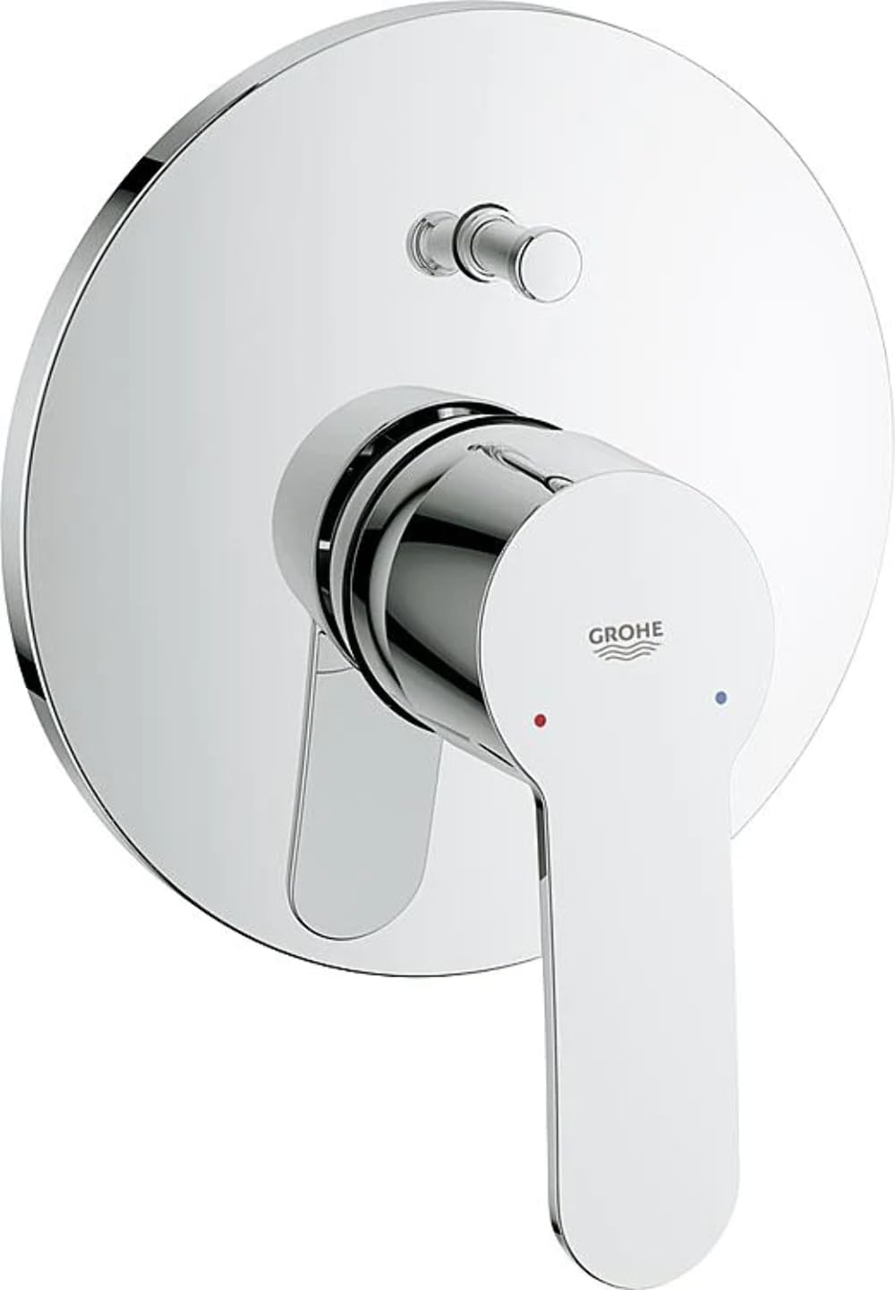 GROHE Eurostyle Cosmopolitan Single-Lever Shower/Bath Mixer Trim Set, 2-Way Diverter, Concealed Installation, Chrome, 24052002
