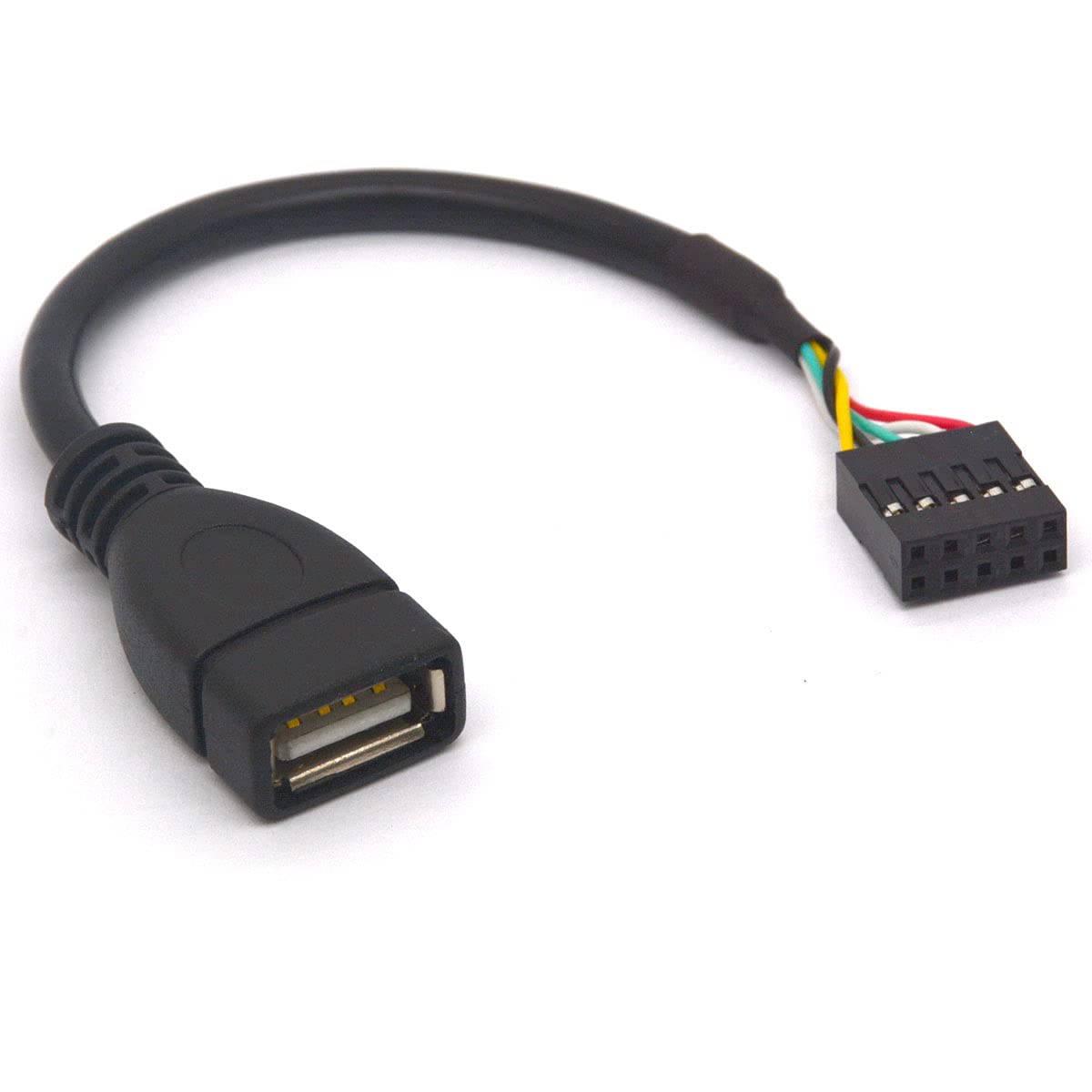 Tomost 9 Pin USB Motherboard to USB 2.0 Type A Cable, USB to Dupont Adapter (2pcs)