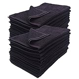 Groko Textiles Black Bleach Proof Towels Bulk Sets 100% Cotton 16