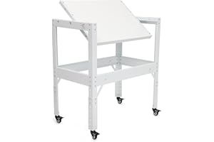 PONTUSS Upgraded 20"x29" Flip Top Tool Stand with Rollers for Bolt Two Machines, Flip Top Benchtop Machine Table Height is Adjustable from 26"-28", Flipping Stand with Solid Top Holds up to 300 Lbs