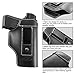 Lirisy Leather IWB Holster | Inside The Waistband Concealed Carry Gun Holster for Glock 17 19 22 23 32 33 / S&W M&P Shield / Springfield XD XDS and Similar Handgun Pistols