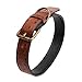 PAWCHIE Leather Dog Collar with Alloy Buckle - Genuine Small Medium Large Dog Collar Adjustable Puppy Necklace Pet Collar Brown
