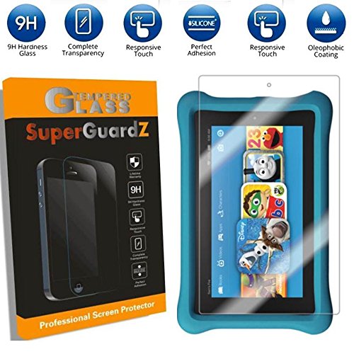 [2-Pack] For Fire HD 6 Kids Edition (6", 4th Gen, 2014 Release) - SuperGuardZ Tempered Glass Screen Protector, 9H, 0.3mm, 2.5D Round Edge, Anti-Scratch, Anti-Bubble