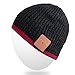 Rotibox Winter Fashional Bluetooth Beanie Hat Music Cap with Wireless Headphones Headsets Speakers Mic Hands Free for Running Skiing Snowboard Skating Hiking Black