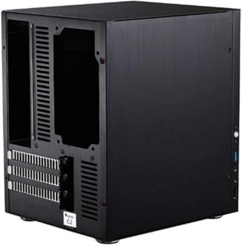 Red tide Escritorio Mini Ordenador Caja De La PC, USB3.0 Pequeño Chasis De Aluminio Rojo De La Aleación C2S HTPC ITX Alta Quilty,Negro