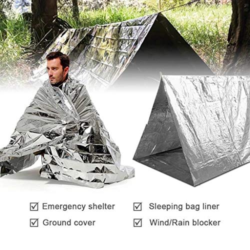 Sannysis Outdoor Practical Multi-Person Simple Tent First-Aid Insulation Blanket,Emergency Blankets, Insulation Blankets, Thermal Blanket, Space Blankets