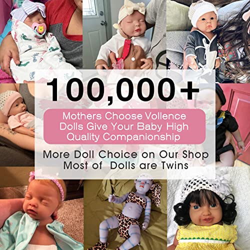 Vollence 11 Inch Full Silicone Baby Doll,Not Vinyl Material Dolls,Eyes Open Reborn Baby Doll,Realistic Lifelike Baby Dolls,Full Weighted Re 並行輸入品 Vollence 11 Inch Full Silicone Baby Doll That Look Real,Eyes Open