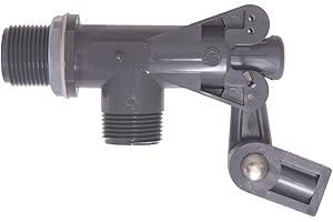 Kerick Valve PT100SS PVC Float Valve, Tank Mount, 60 gpm at 60 psi, 1" NPT Male