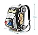 Children Toddler Kid's 2-4-6th Grade Pupils School Bag Backpack with Wheeled Trolley Hand, 3D Police car (black)