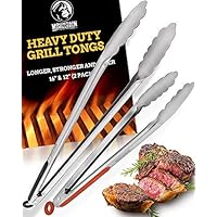 Grill Tongs for Cooking BBQ - Heavy Duty Grilling Tongs for Cooking & Serving Food in The Sizes You Need - 12 & 16…