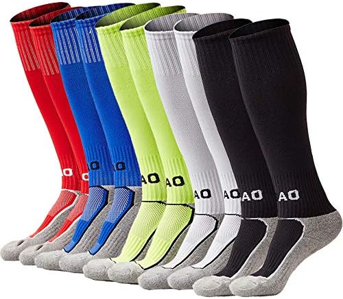 xikun Kids Soccer Socks Boys Girls Knee High Long Sport Compression Football Socks