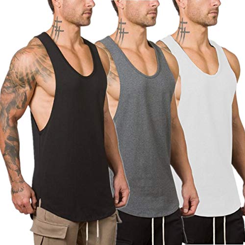 David Archy Mens Bamboo Rayon & Cotton Undershirts Crew Neck Tank Tops in 3 or 4 Pack Sports 