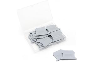 GUETNEU 20Pcs D/UK-2.5BG End Cover for DIN Rail Mounted Terminal Block, PA6 Rail Mounted Terminal Block End Cover