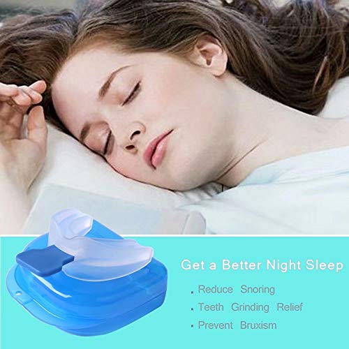 WesGen 2 Pack Mouth Guards for Teeth Grinding, 2019 Upgraded Aid Snore Reducing for Natural and Comfortable Sleep