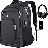Laptop Backpack,School Backpack for College Business Travel,Water Resistant Computer Backpack with USB Charging Port fits 15.6 inch Laptop