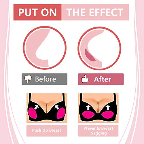 Silicone Bra Inserts Breast - Waterproof Enhancers Clear Gel Bra Inserts A to C Cup for Swimsuits & Bikini Push Up Molding Pad