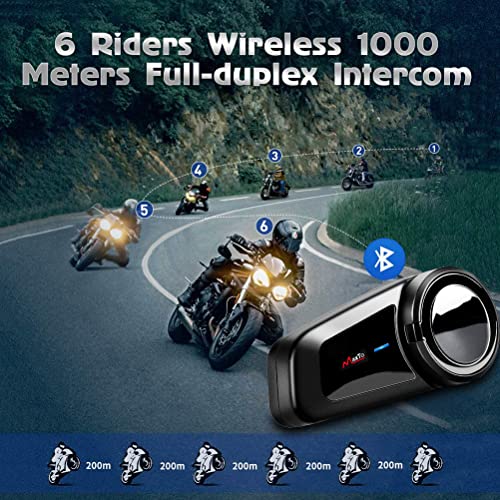 QSPORTPEAK Motorcycle Helmet Bluetooth Headset Communication