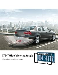 Esky   170° ángulo de visión Cámara universal de coche con montura para la placa de licencia   cámara de visión trasera, impermeable de alta sensibilidad 8 IR LED
