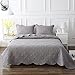 NEWLAKE Microfiber Lightweight 3 Piece Bedspread Coverlet Set,Embossed Wavelet Pattern, Queen Size