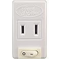 Touch and Glow 2 Prong Electrical Plug Outlet Switch - Handy ON/Off Switch Power Adapter - Compact Single Port Outlet Extender for Easy Device Control | White - F-126