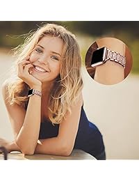 correa de reloj Apple Band 1.654 compatible con pernos Secbolt en 1.732 en Iwatch Series 4 3 2 1, pulsera de repuesto de Bling Bling Bling de metal, 4 colores
