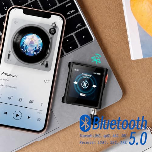SHANLING M0 Pura Reproductor de música HiFi, reproductor MP3 de alta resolución, DAC/AMP, 2X CS43131 DAC, Bluetooth 5.0, control por APP, LDAC/SBC/AAC, conector 3.5mm/Type-C, compatible con USB Audio