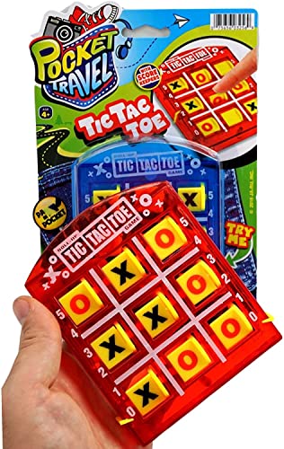 JA-RU Portable Tic Tac Toe (1 Pack) Classic Mini Board Games for Kids. Small Size Travel Games.Bulk Birthday Party Favor Stocking Stuffer. 3256-1A