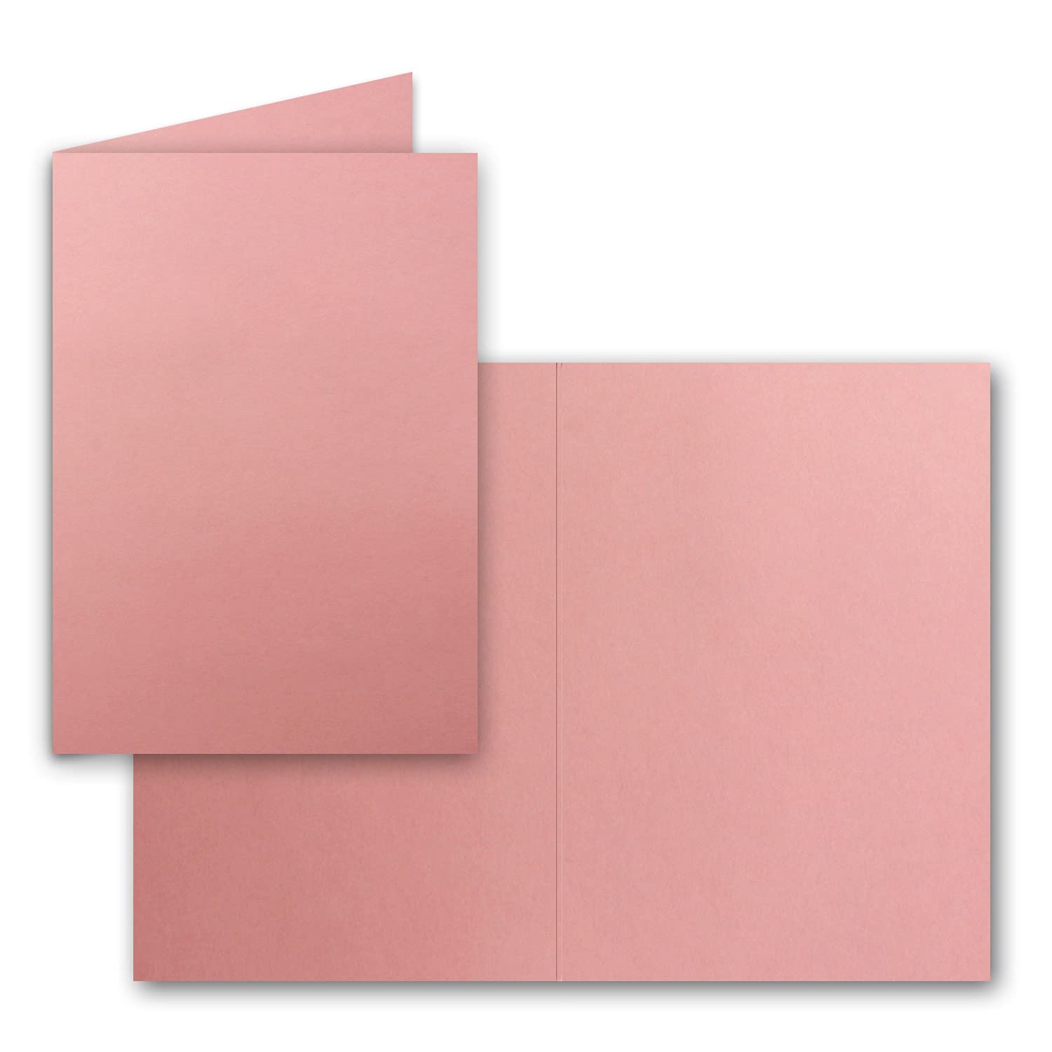 25 folding cards B6 - old pink (pink) - 12 x 17 cm - blank double cards for invitations, greeting cards - suitable for printers - Series: FarbenFroh