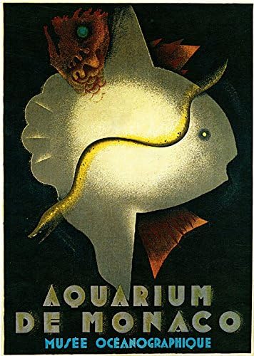 MAGNET 1926 Aquarium de Monaco Art Travel Advertisement Magnet Print