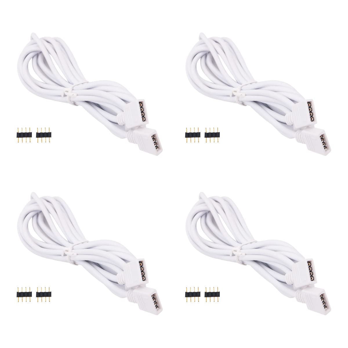 WANGCL 4PCS led strip light extension cable 4pin led strip extension cable or RGB 3528 5050 2835 strip light - 2m