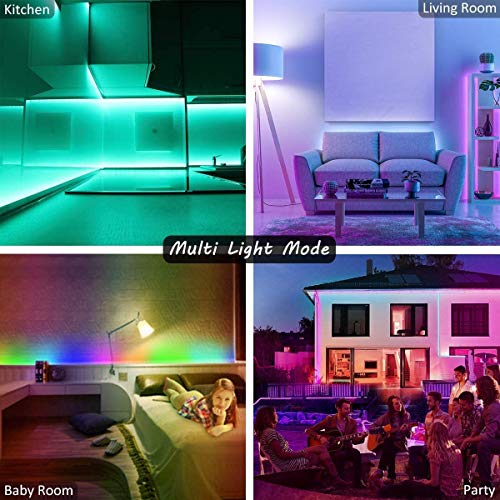 LED Strip Lights, KIKO Smart Color Changing Rope Lights 49.2ft/15M SMD