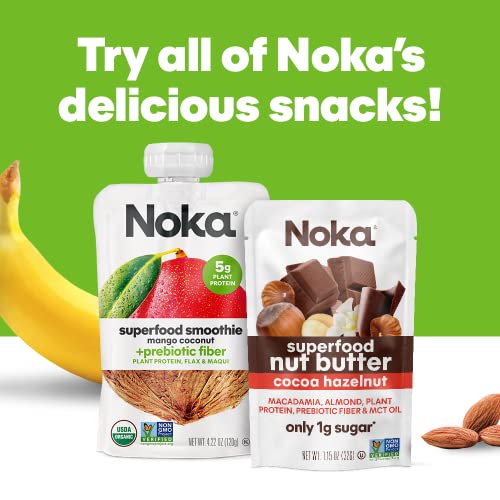 Noka Superfood Fruit Smoothie Pouches, Cherry Acai, Healthy Snacks with