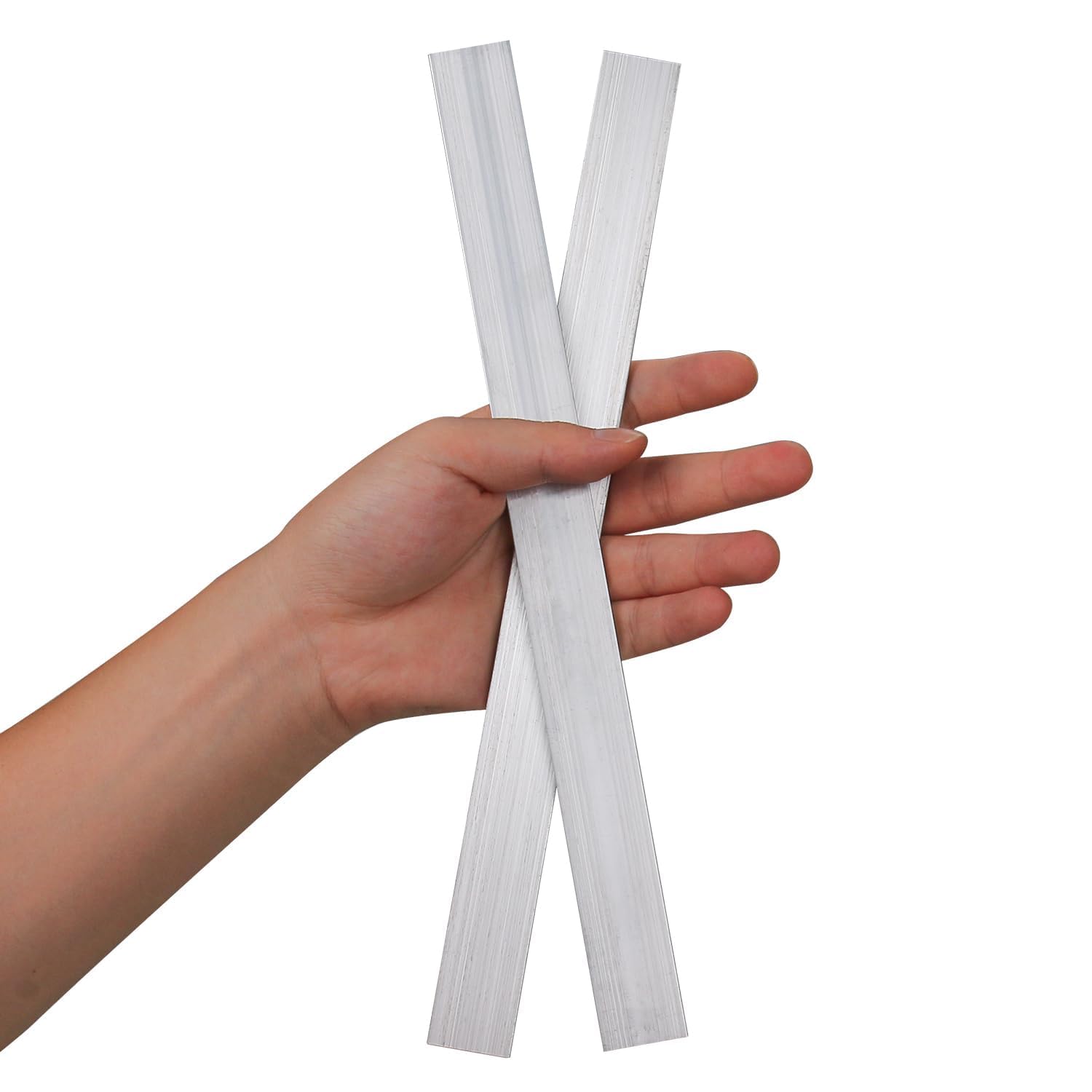 2 Pieces Square Aluminum Bar, 4 mm Thickness X 20 mm Width X 305 mm Length Square 6061 Aluminum Flat Plate for Industry Building