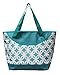Earthwise Insulated Grocery Bag Reusable Large Cooler Shopping Tote with Zipper Closure, Thermal Peva Lining and Front Pocket for Entertainment, Picnics, Travel, Beach(Turquoise)