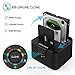 DBPOWER USB 3.0 to SATA Dual Bay Double Hard Drive Docking Station With Offline Clone/ Duplicator Function for 2.5 & 3.5 Inch HDD SSD SATA Support 2x 8TB & UASP, Tool-Free