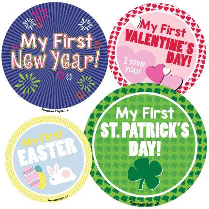 24 Pack Baby Month Stickers and Milestone Stickers by Kenco - Track Your Baby's First Year Month-by-Month and Holidays! Boys and Girls' Available (Girl) - Thumbnail 4