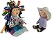 Jacq & Jürgen Rag Doll Mexican Man & Woman 2 Pack Small Toys Handcraft Traditional Costume 7'' Assorted Colors & Models Bundle Premium Materials