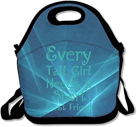 Black Short Best Friends Cute Adult And Child Lunch Bags