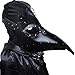 Plague Doctor Mask Birds Long Nose Beak Faux Leather Steampunk Halloween Costume Props Black