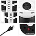 Power Strips Surge Protector, GUSTALA Power Strip USB with 8 AC Outlets 4 USB Ports and 6.5 Feet Power Cord for TV, Computer(White-Black)