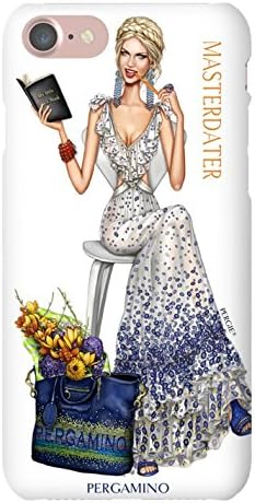 iPhone 6 7 8 Compatible Case by Luxury Designer Brand PERGAMINO | Protective Hard Cover, Slim Fit &amp; Lightweight | Featuring Fashion Icon PERGIE (Masterdater)