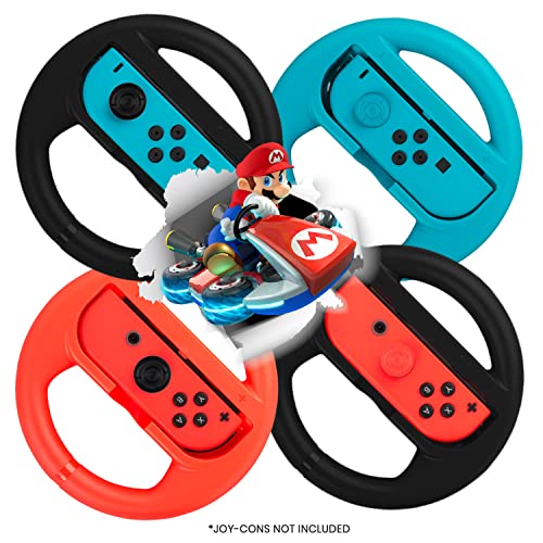 EVORETRO Switch Racing Wheel Controller Grip Compatible for Nintendo