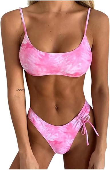 pink tie dye bathing suit