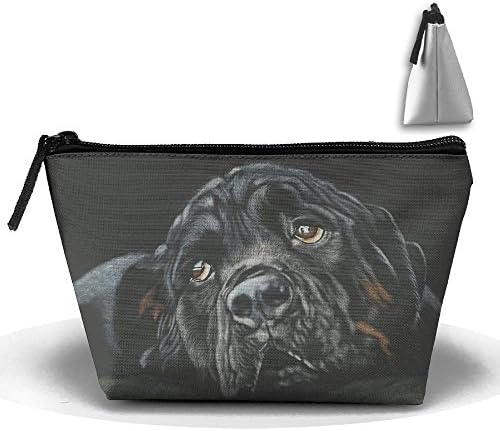 Portable Travel Storage Bags Black Rottweiler Breed Dog All Printed Clutch Wallets Big Pouch Purse Zipper Holder For Kits Medicine And Makeup Bag
