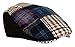 Men's Multi Pattern Patchwork Wool Blend Newsboy Ivy Golf Hunting Hat (MULTI-BLUE, SM)