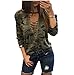 Morecome Fashion Women Shirt Slim Casual Blouse Camouflage Tops