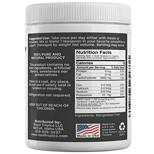 Mangosteen Whole Fruit ( pericarp included )Powder, Antioxidant