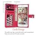 iPhone 6 Wallet Case for Women Detachable Rose Red/ iPhone 6 Detachable Zipper Wallet Purse with Card holder Strap Magnetic Slim Cover-Compatible for iPhone 6/6S 4.7 Inch Version-Weforever