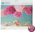 Martha Stewart Crafts Pom Poms, Pink, 2 Sizes